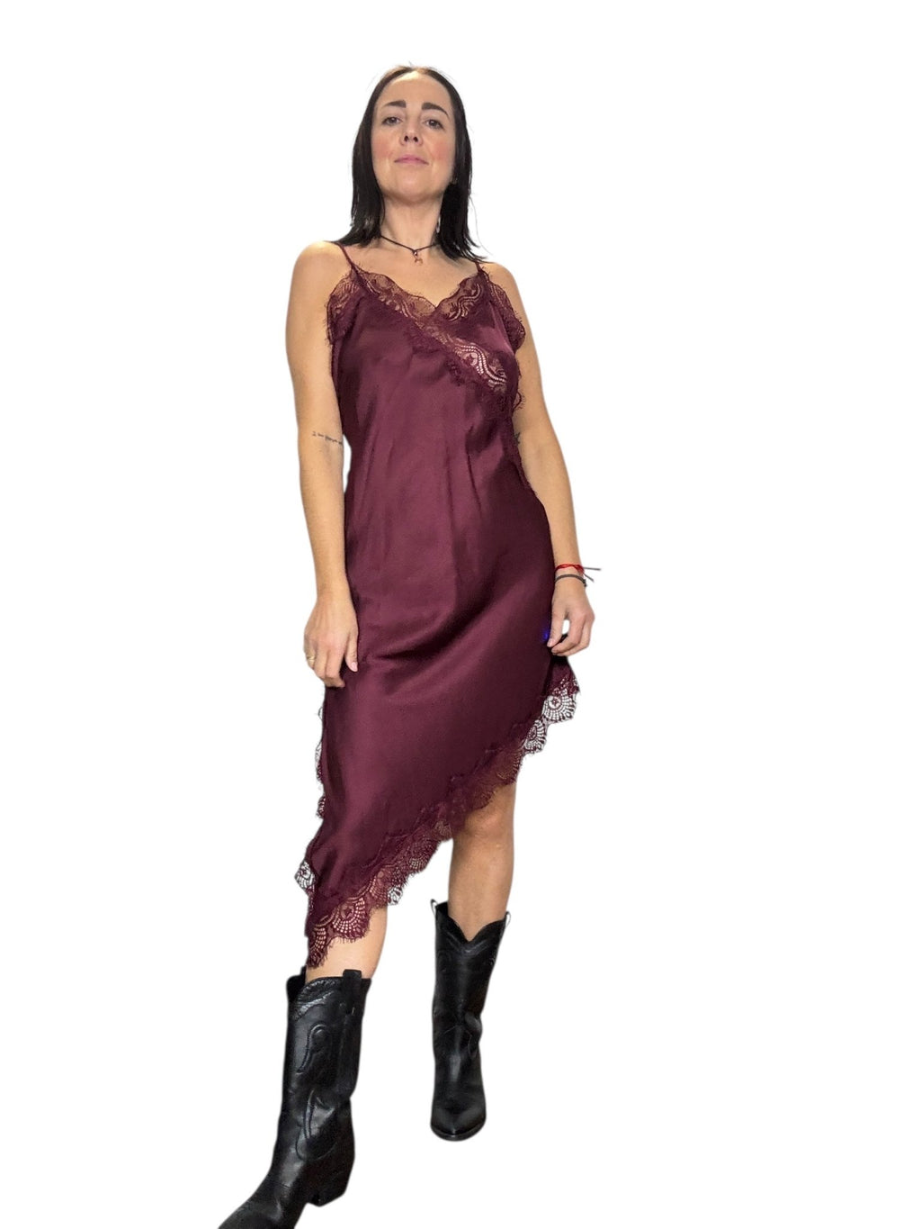 ABITO LINGERIE ASIMMETRICO LUNGO SUSY MIX - XE BLU ABBIGLIAMENTO