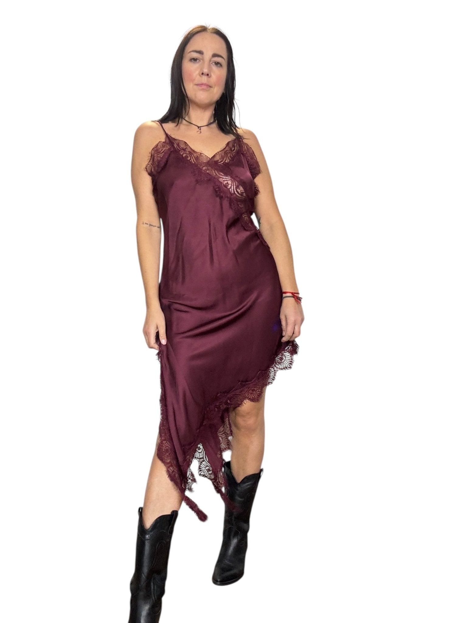 ABITO LINGERIE ASIMMETRICO LUNGO SUSY MIX - XE BLU ABBIGLIAMENTO