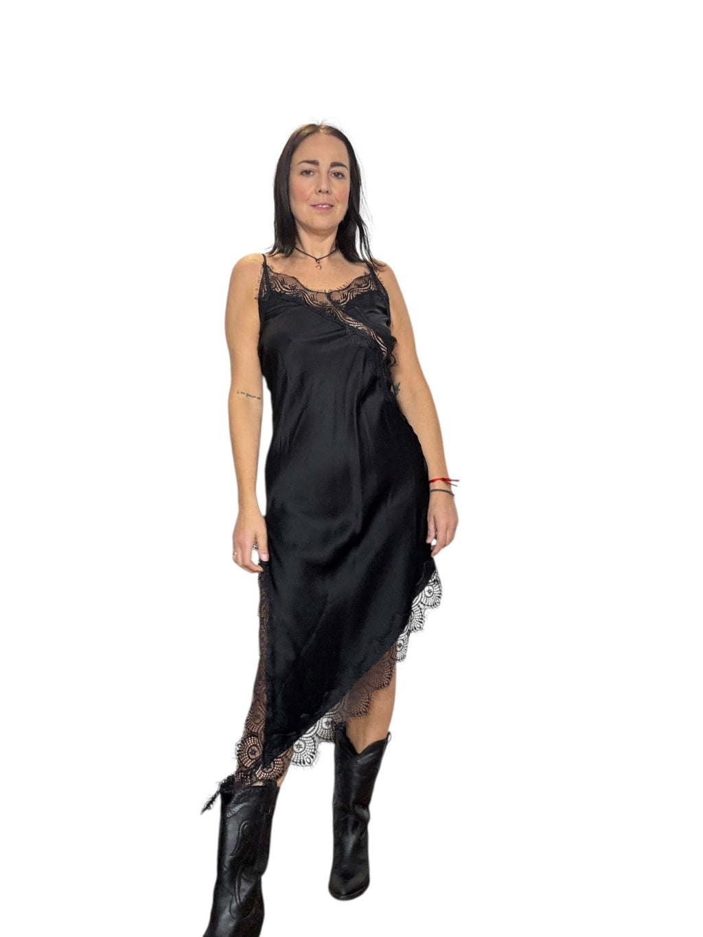 ABITO LINGERIE ASIMMETRICO LUNGO SUSY MIX - XE BLU ABBIGLIAMENTO