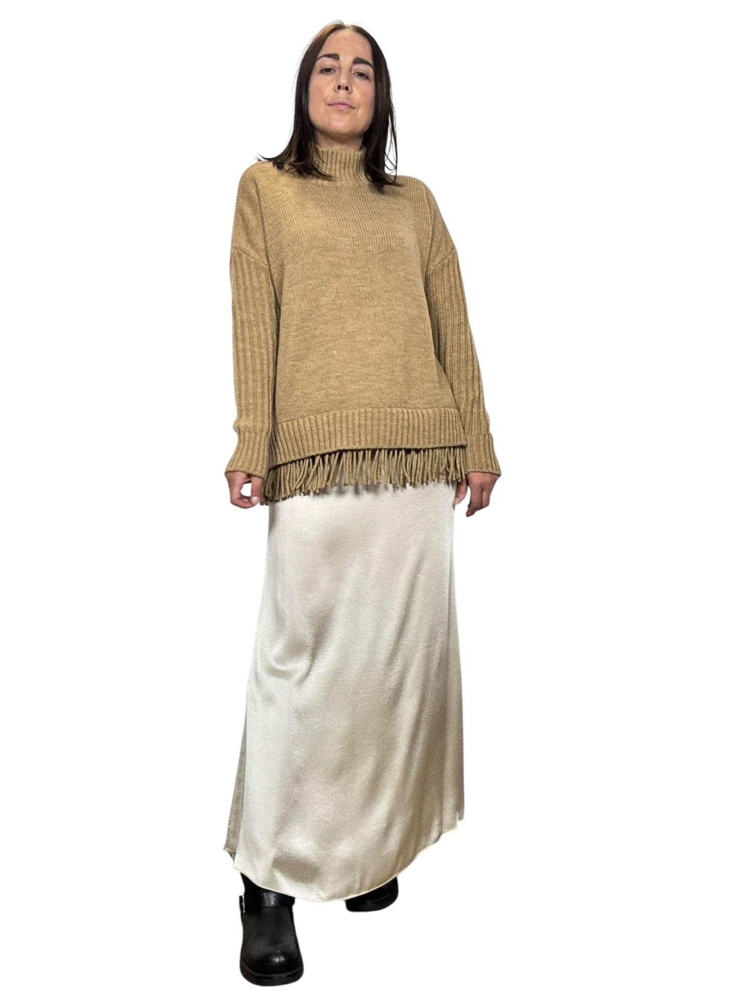 GONNA LUNGA IN SATIN HAVEONE - XE BLU ABBIGLIAMENTO