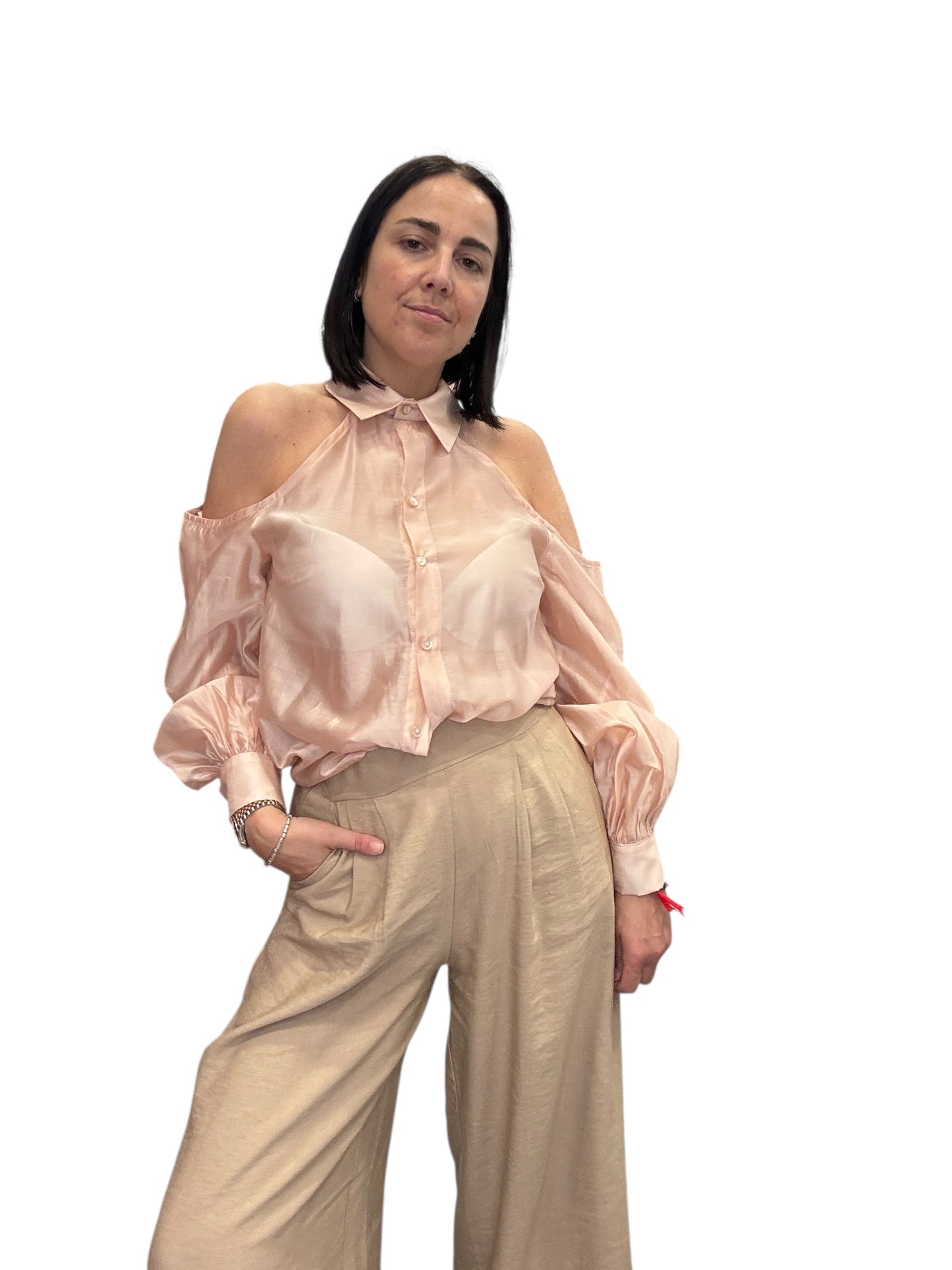 CAMICIA CUT OUT SPALLE TENSIONE IN