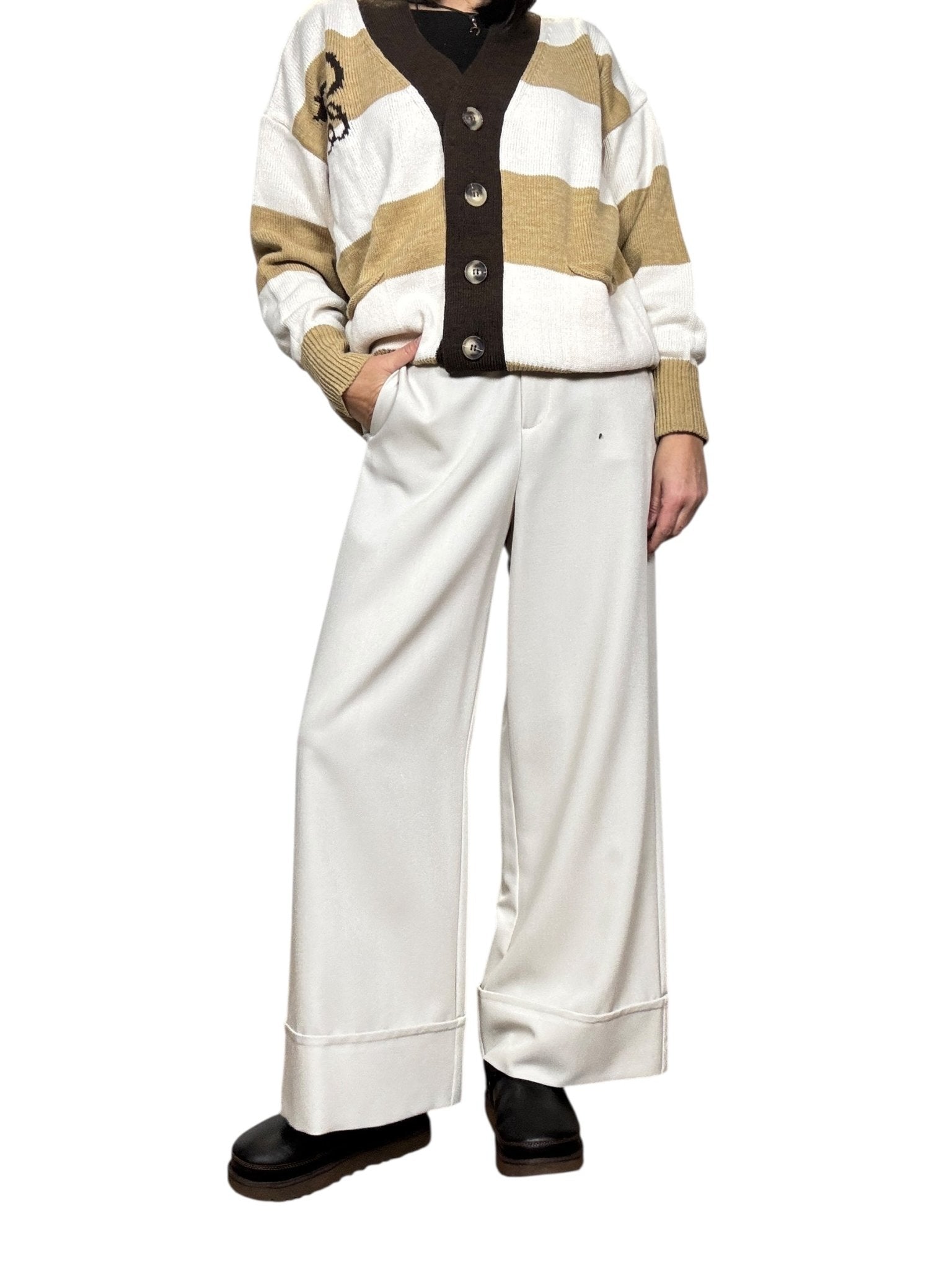 PANTALONE CON RISVOLTO DIXIE - XE BLU ABBIGLIAMENTO