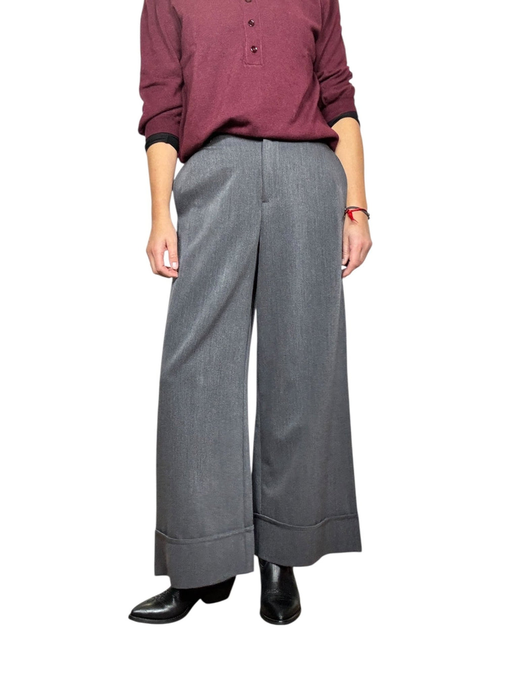 PANTALONE CON RISVOLTO DIXIE - XE BLU ABBIGLIAMENTO