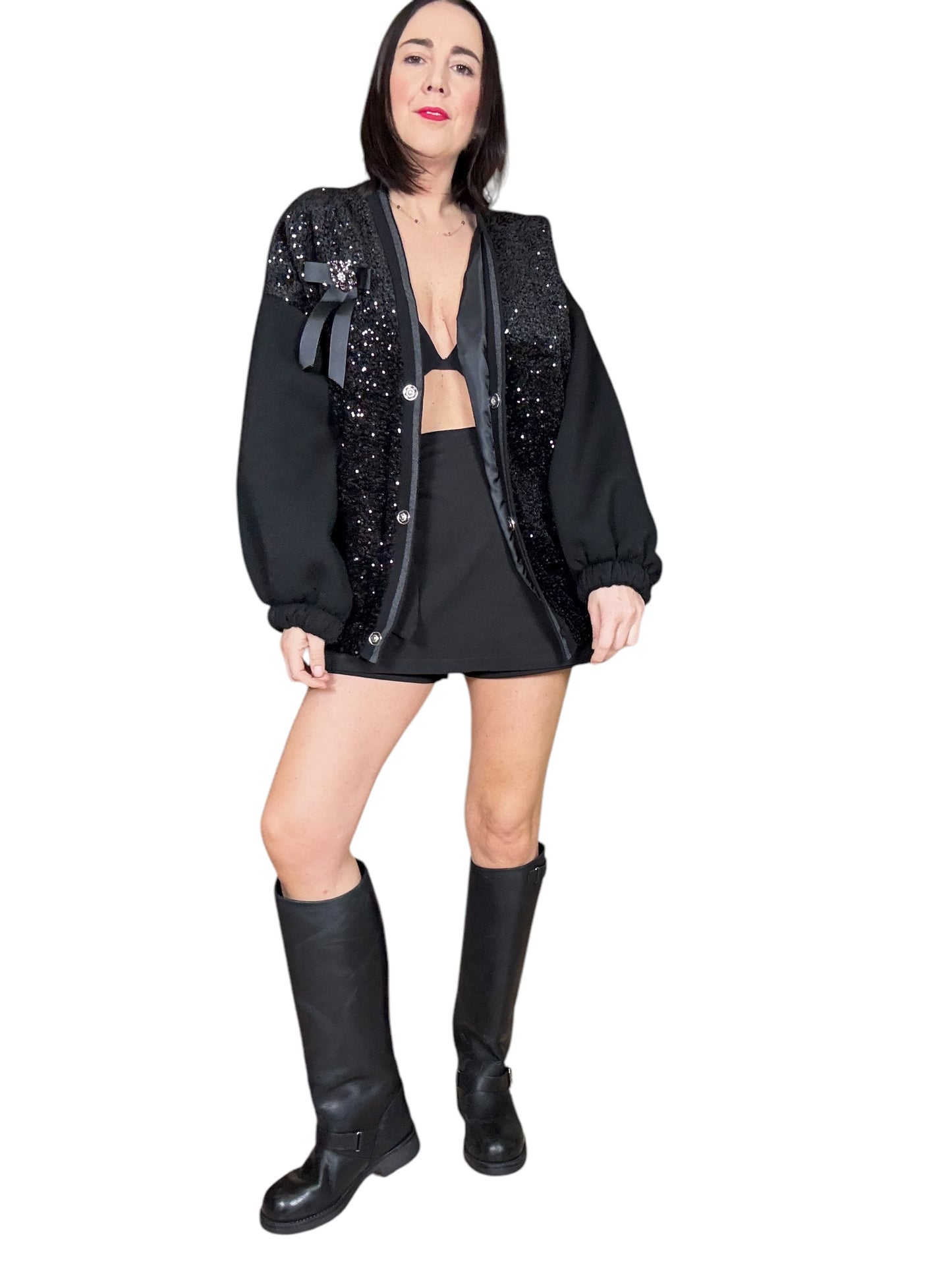 BOMBER CON PAILLETTES SUSY MIX