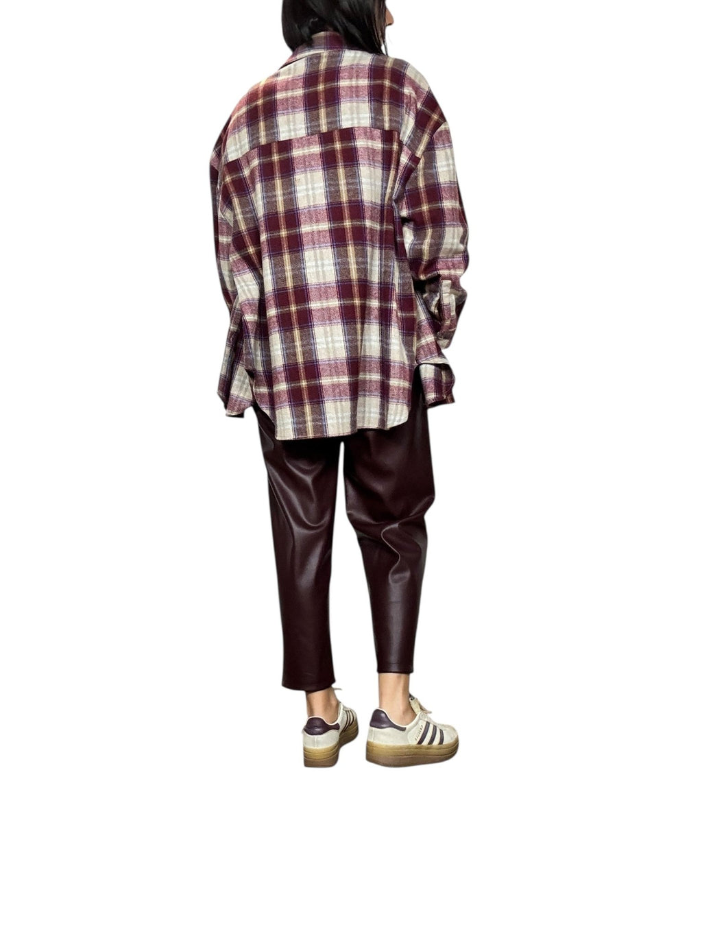 PANTALONE A UOVO IN ECOPELLE VICOLO - XE BLU ABBIGLIAMENTO