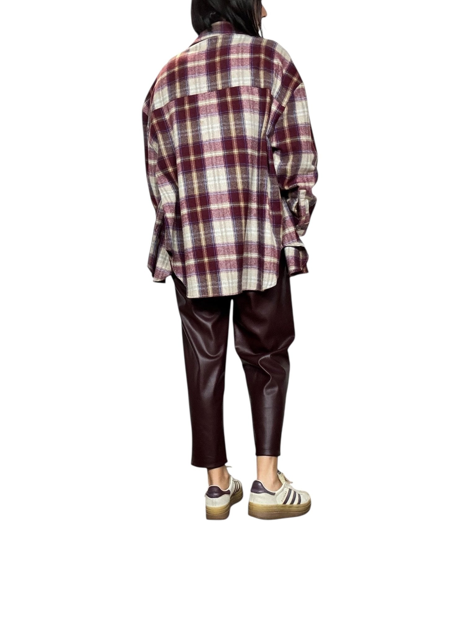 PANTALONE A UOVO IN ECOPELLE VICOLO - XE BLU ABBIGLIAMENTO