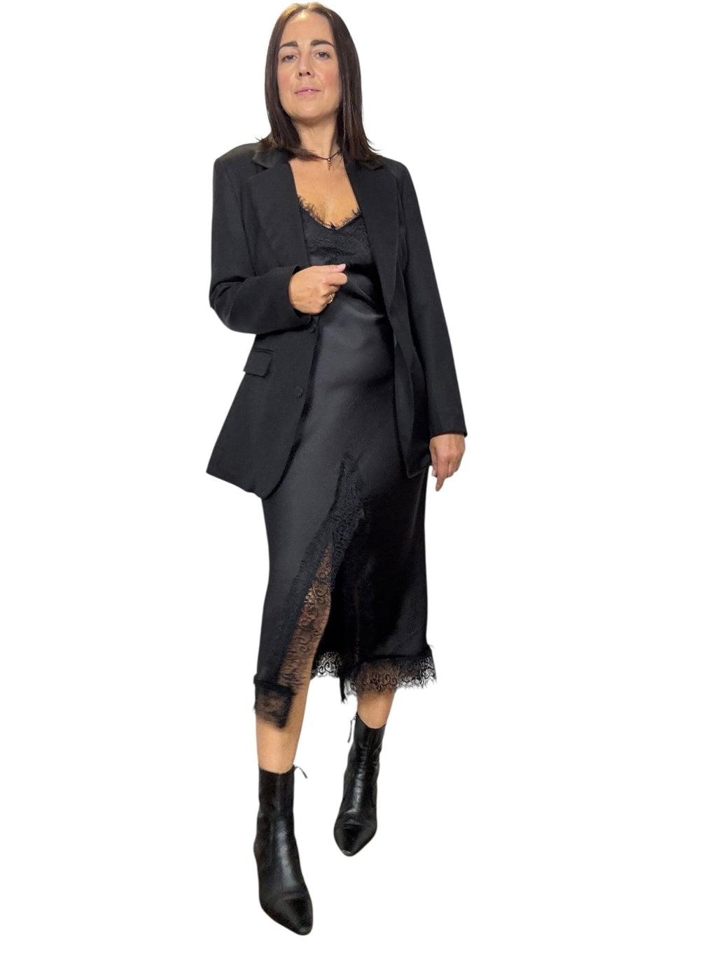 ABITO SOTTOVESTE CON SPACCO TENSIONE IN - XE BLU ABBIGLIAMENTO