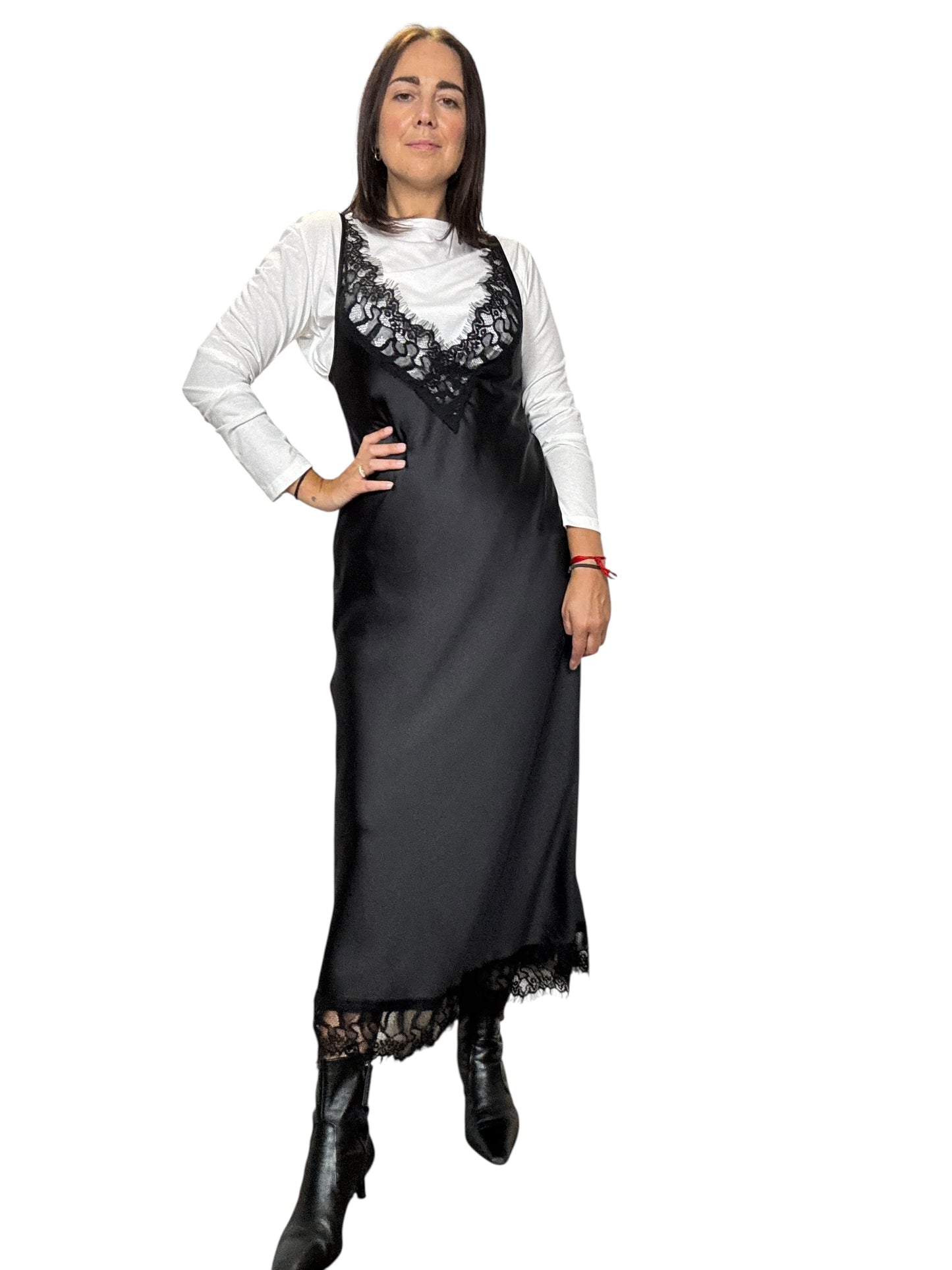 ABITO A SOTTOVESTE CON T-SHIRT TENSIONE IN