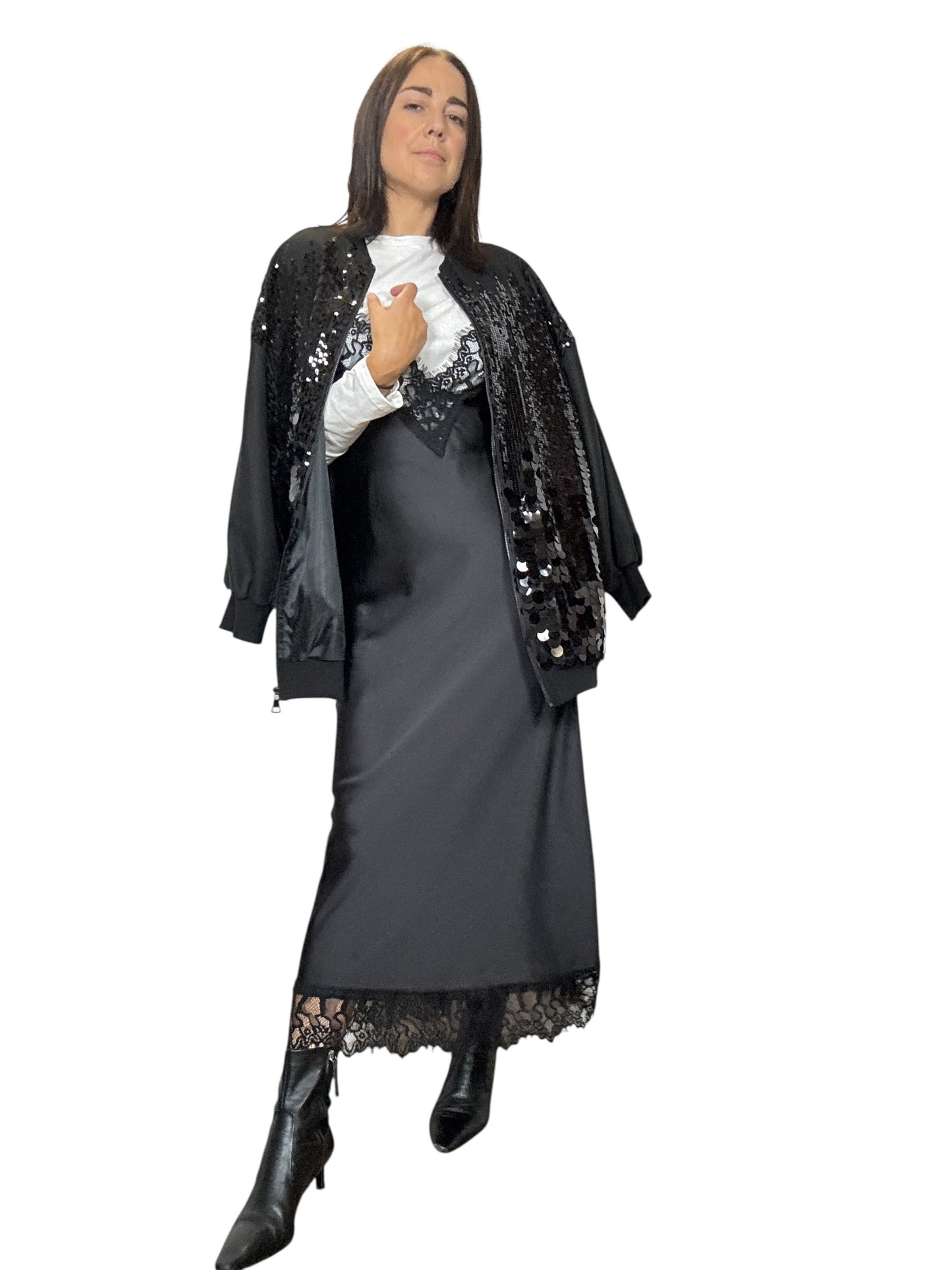 ABITO A SOTTOVESTE CON T-SHIRT TENSIONE IN