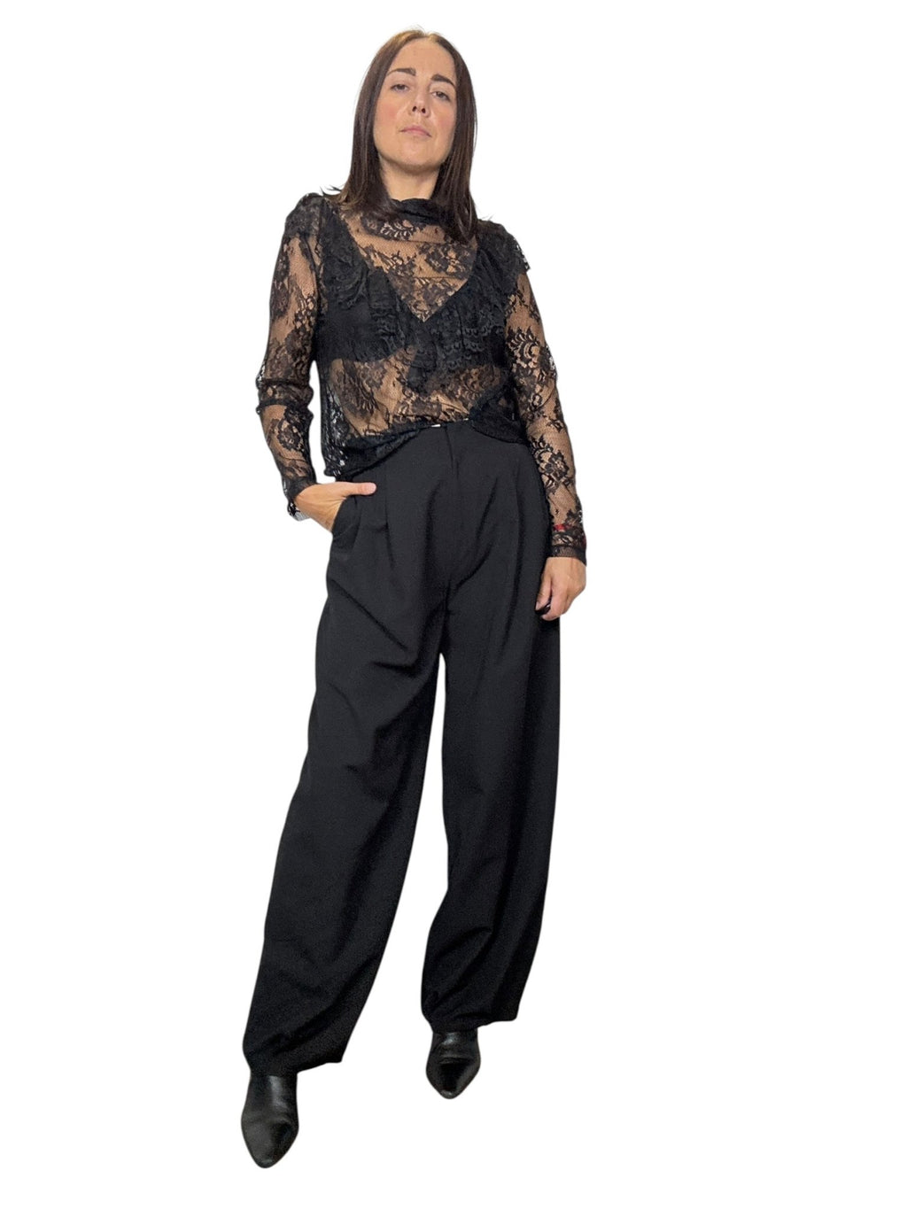 PANTALONE CON PINCES VICOLO - XE BLU ABBIGLIAMENTO