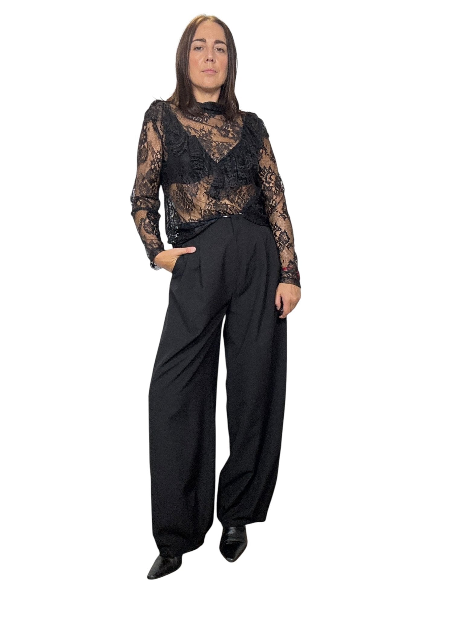 PANTALONE CON PINCES VICOLO - XE BLU ABBIGLIAMENTO