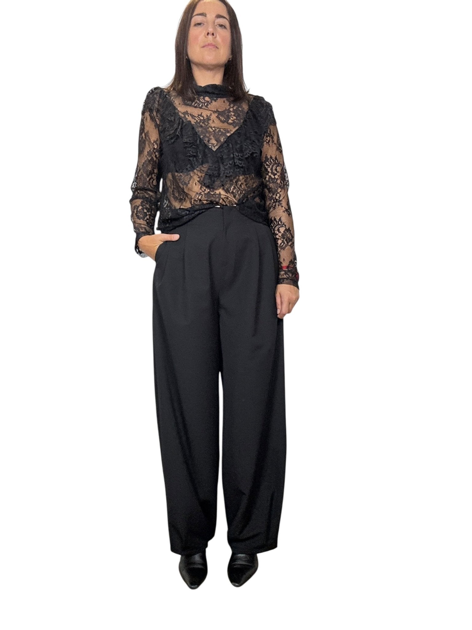 PANTALONE CON PINCES VICOLO - XE BLU ABBIGLIAMENTO