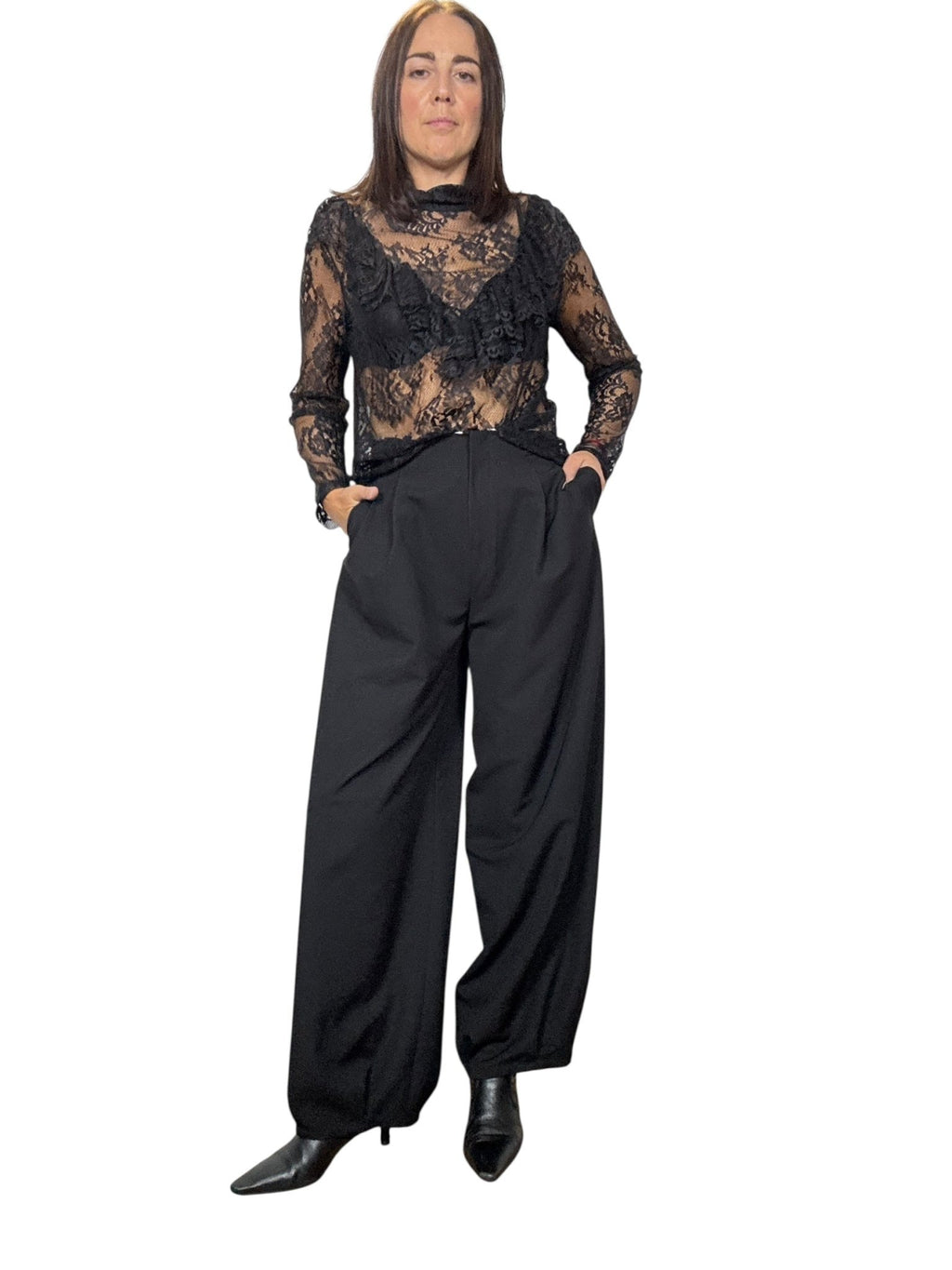 PANTALONE CON PINCES VICOLO - XE BLU ABBIGLIAMENTO