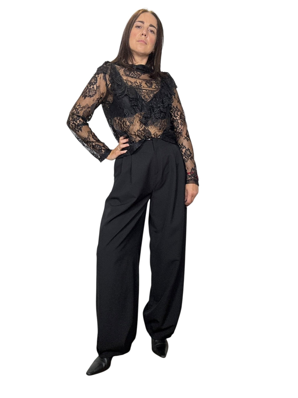 PANTALONE CON PINCES VICOLO - XE BLU ABBIGLIAMENTO