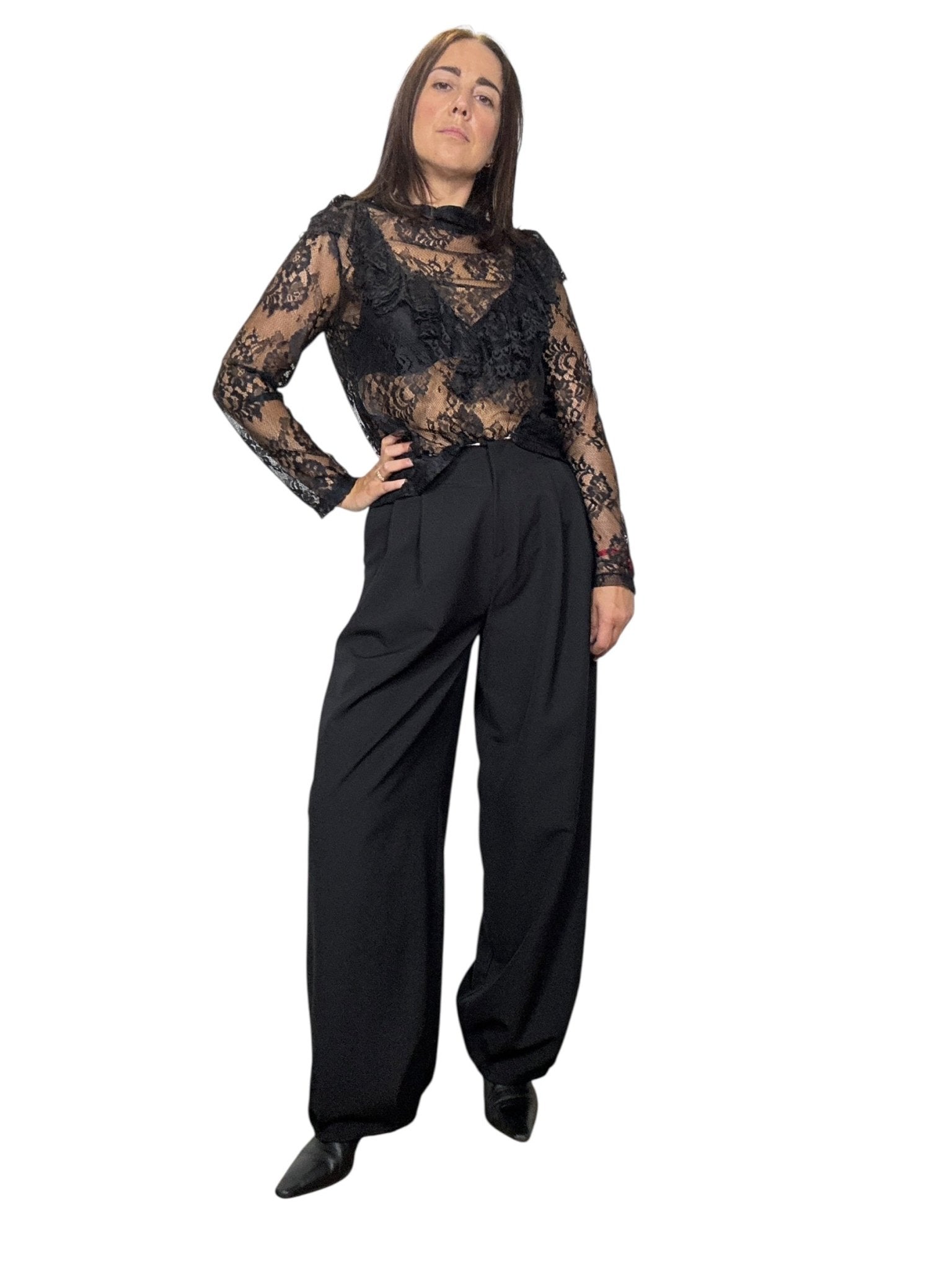 PANTALONE CON PINCES VICOLO - XE BLU ABBIGLIAMENTO