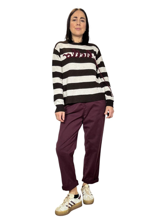 MAGLIA RIGATA CON SCRITTA SUSY MIX