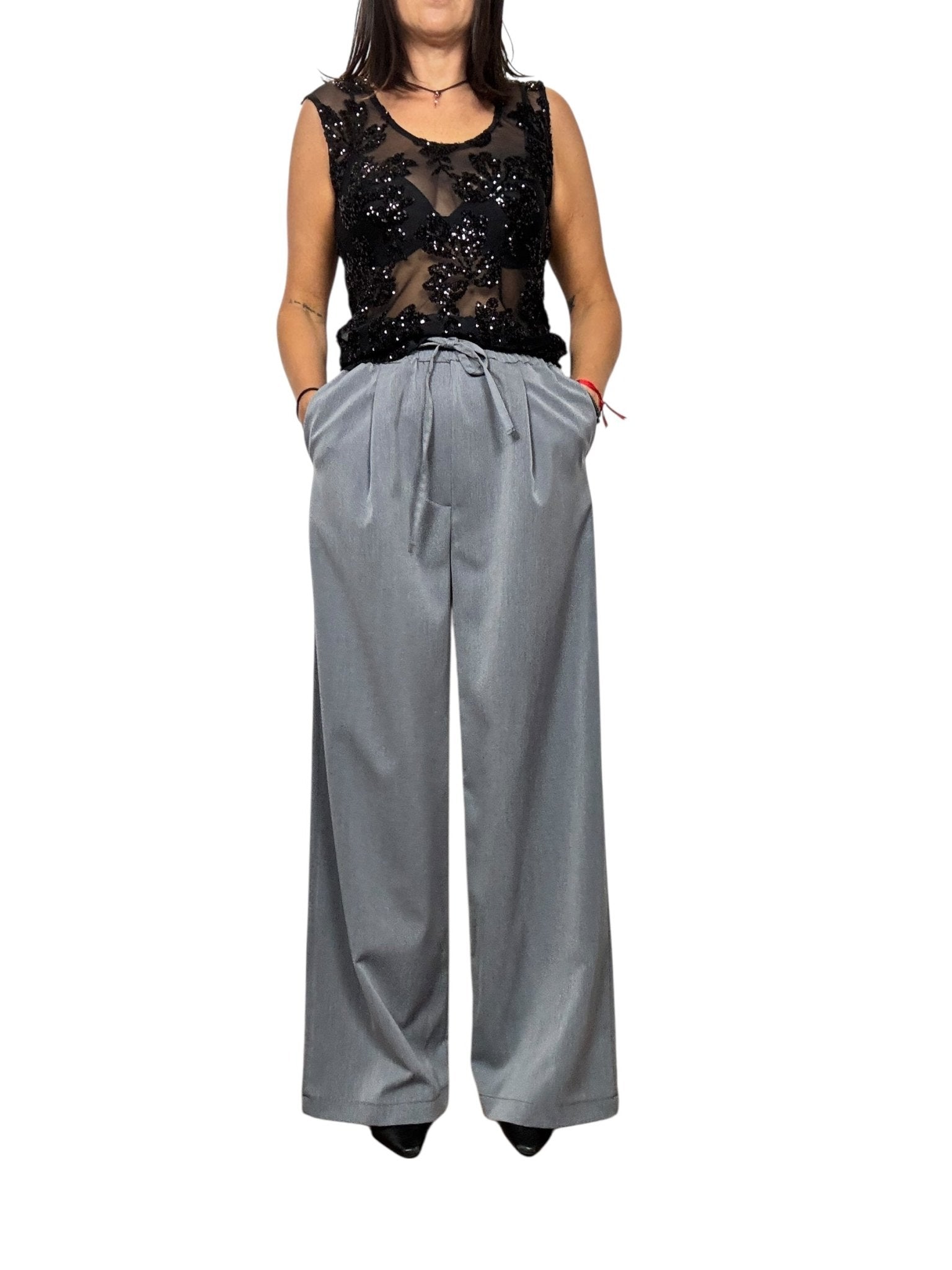 PANTALONE CON COULISSE VICOLO - XE BLU ABBIGLIAMENTO