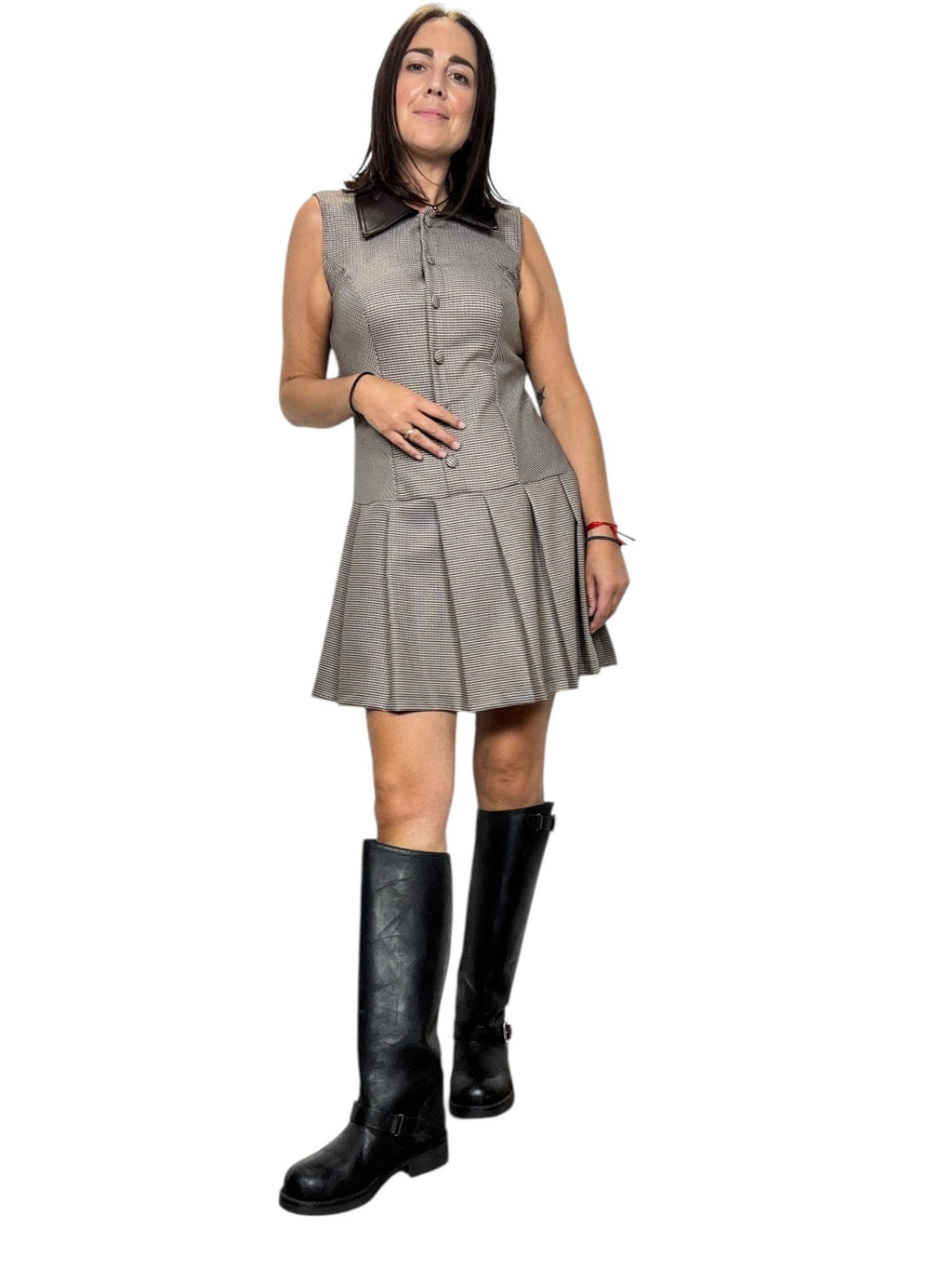 ABITO A QUADRETTI SUSY MIX - XE BLU ABBIGLIAMENTO