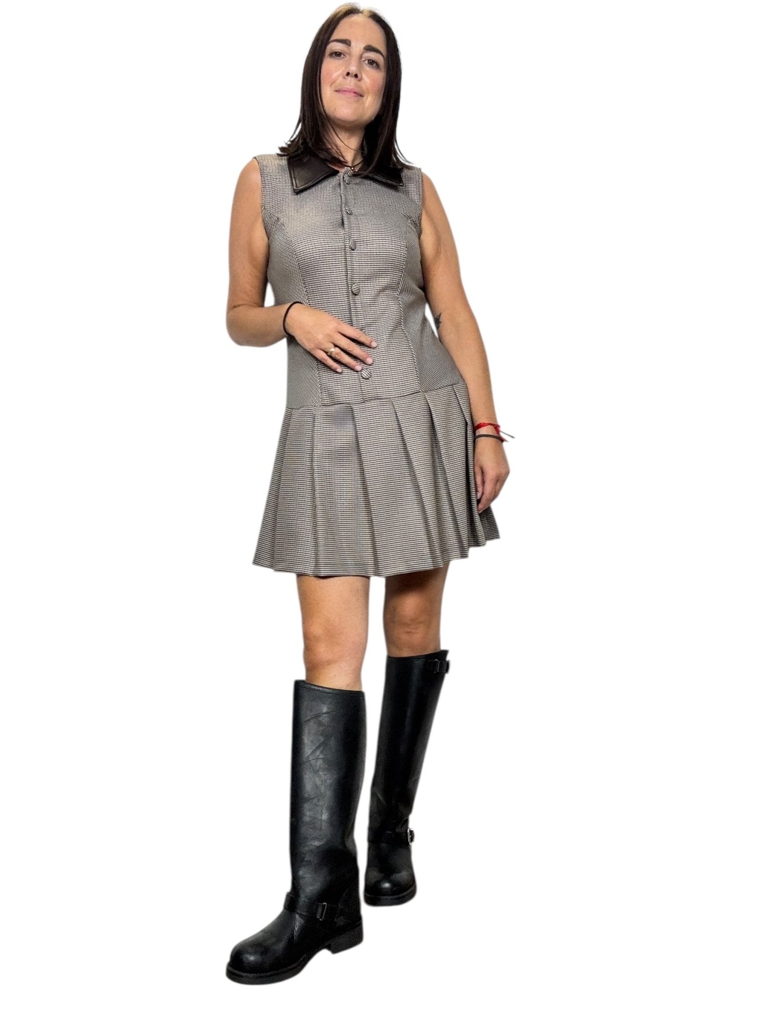 ABITO A QUADRETTI SUSY MIX - XE BLU ABBIGLIAMENTO