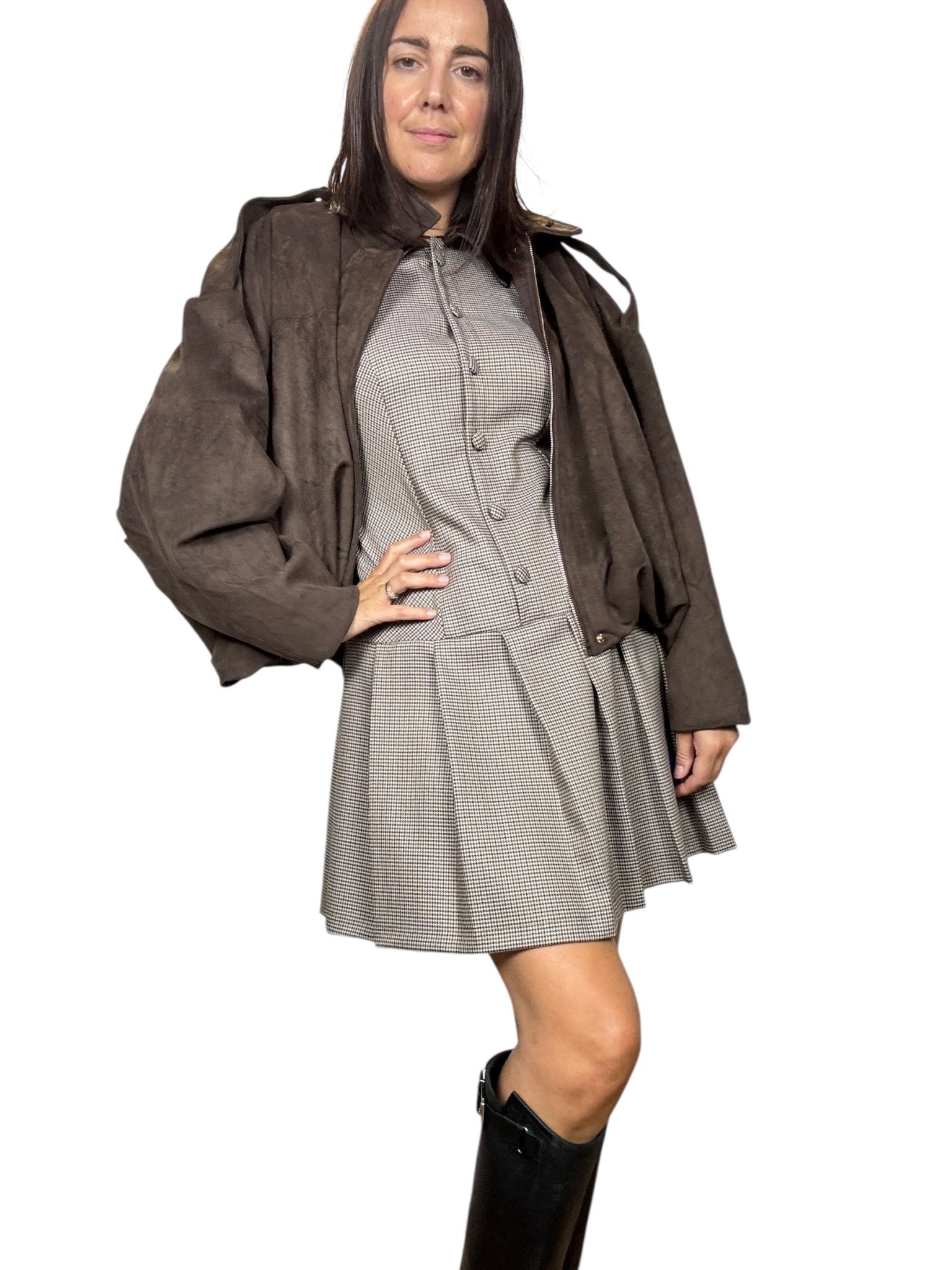 ABITO A QUADRETTI SUSY MIX - XE BLU ABBIGLIAMENTO