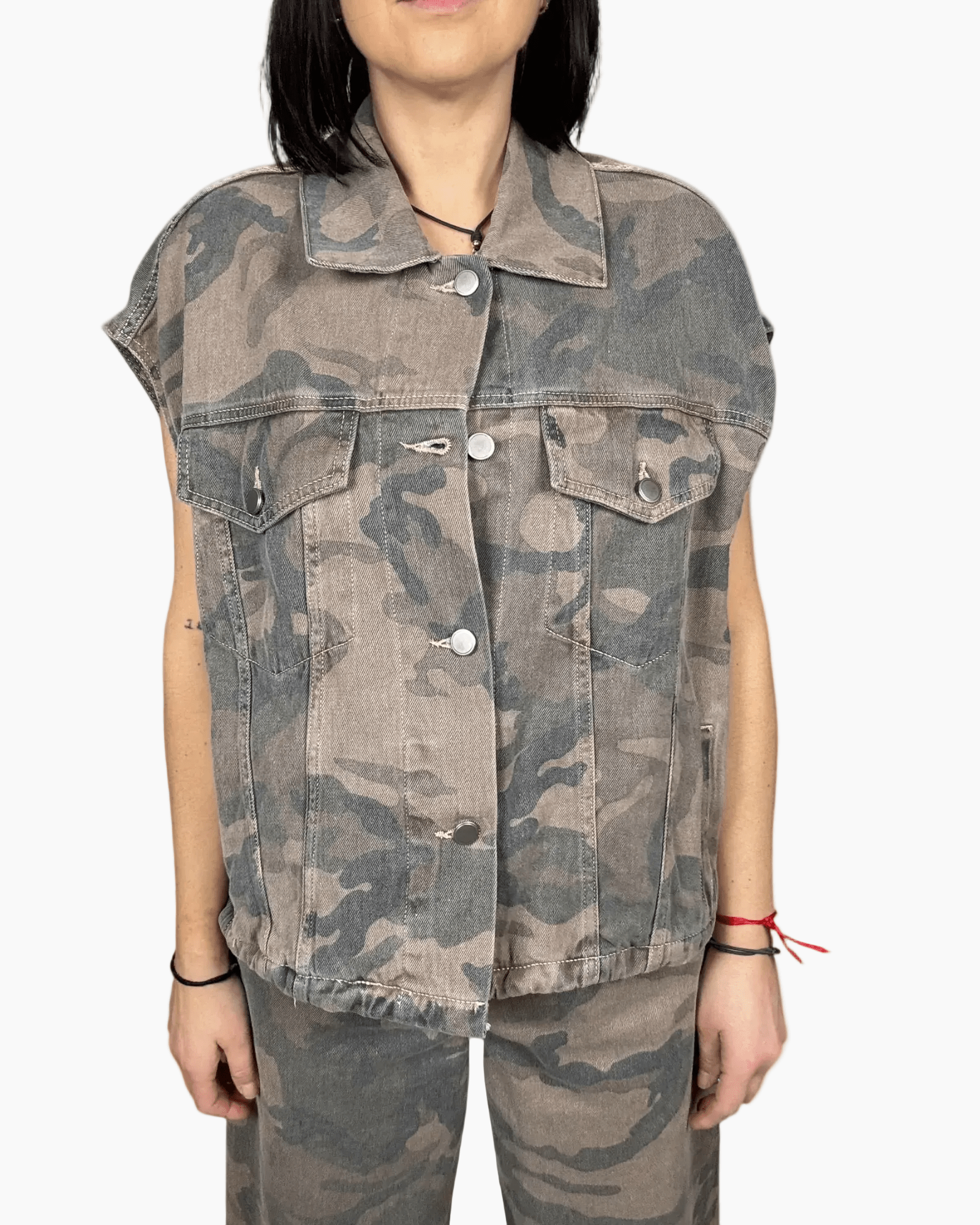 GILET MIMETICO SUSY MIX - XE BLU ABBIGLIAMENTO