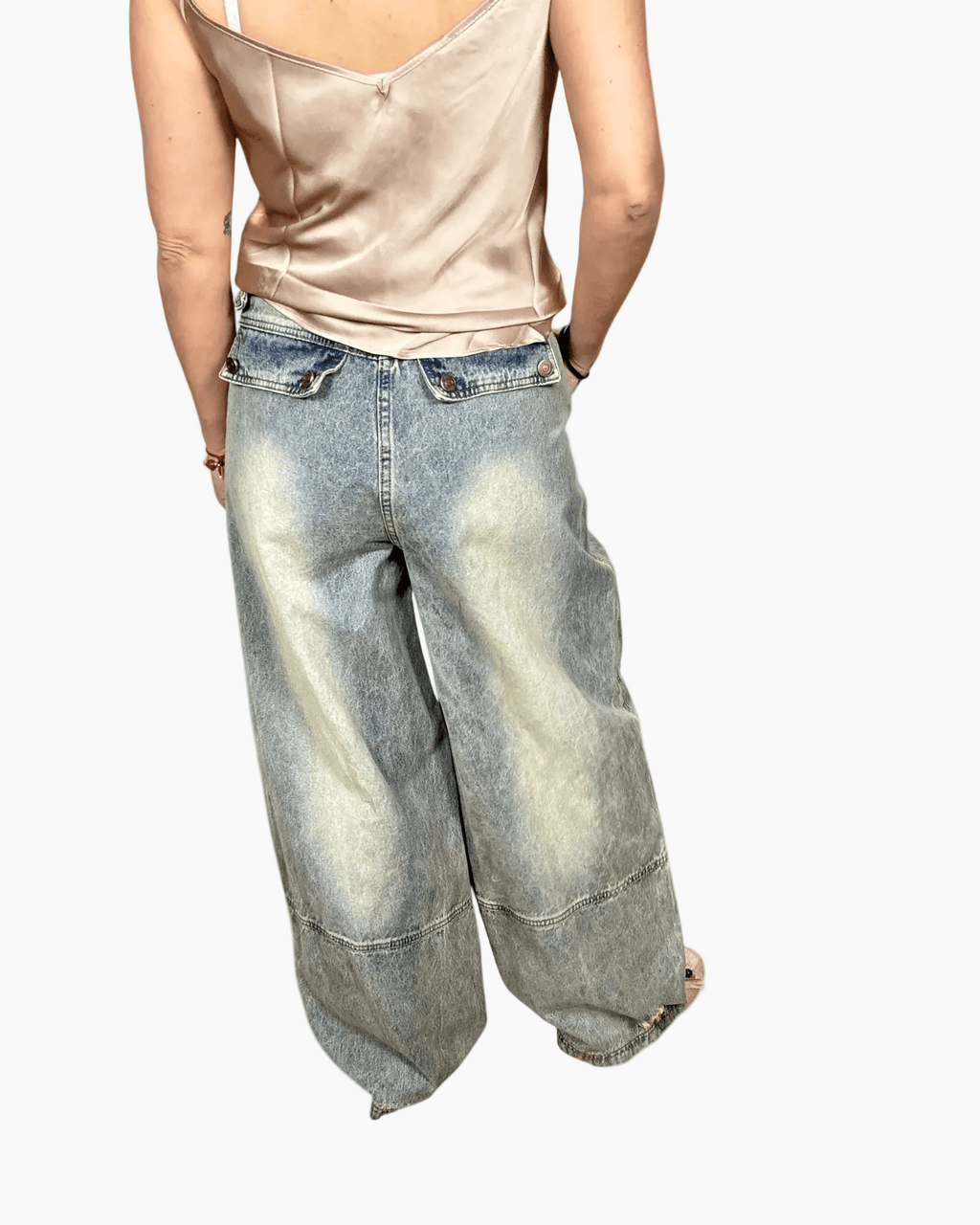 JEANS SABBIATO CON ROTTURE SUSY MIX - XE BLU ABBIGLIAMENTO