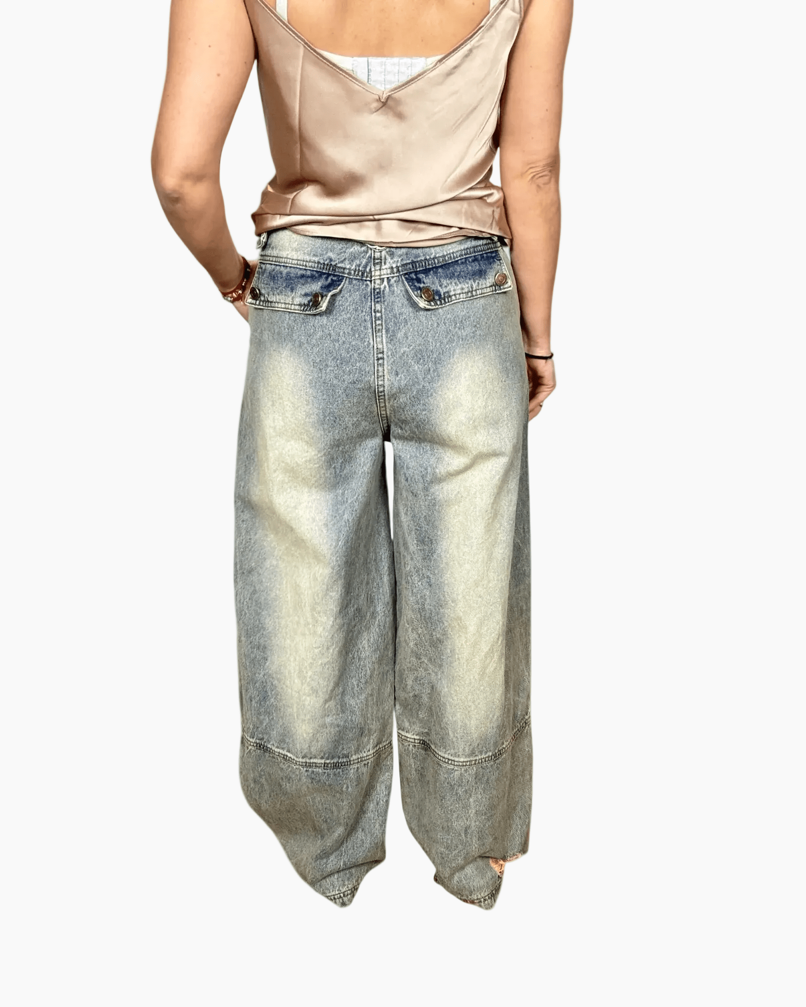 JEANS SABBIATO CON ROTTURE SUSY MIX - XE BLU ABBIGLIAMENTO