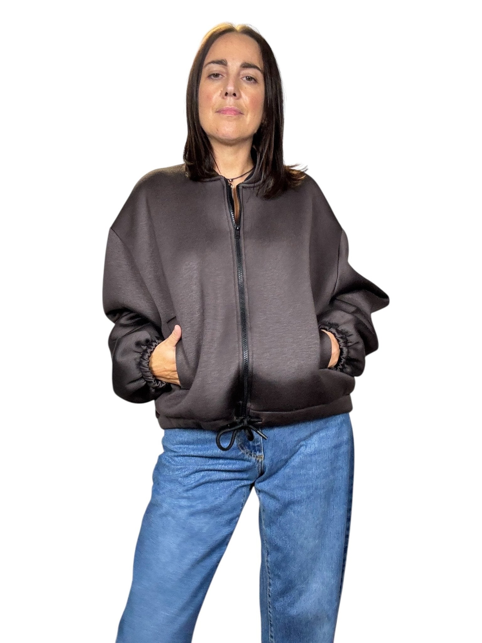 BOMBER IN NEOPRENE VICOLO - XE BLU ABBIGLIAMENTO