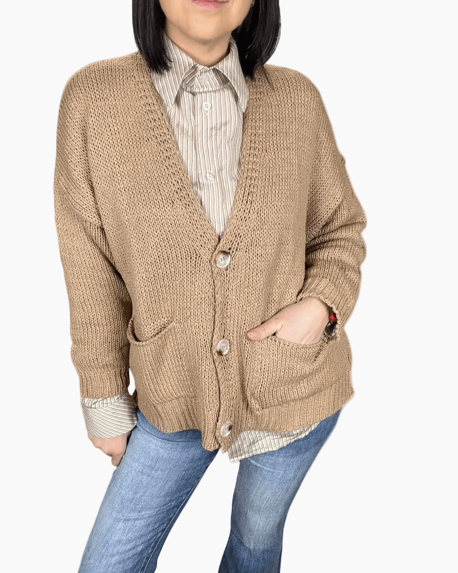 CARDIGAN OVER SUSY MIX - XE BLU ABBIGLIAMENTO