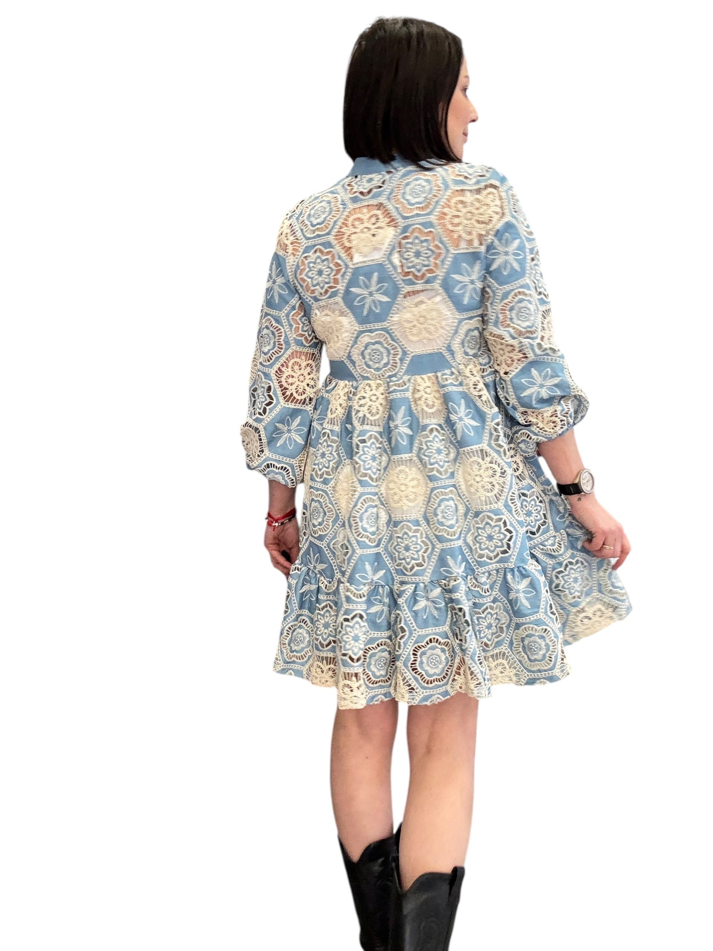 ABITO CORTO IN MACRAME' TENSIONE IN