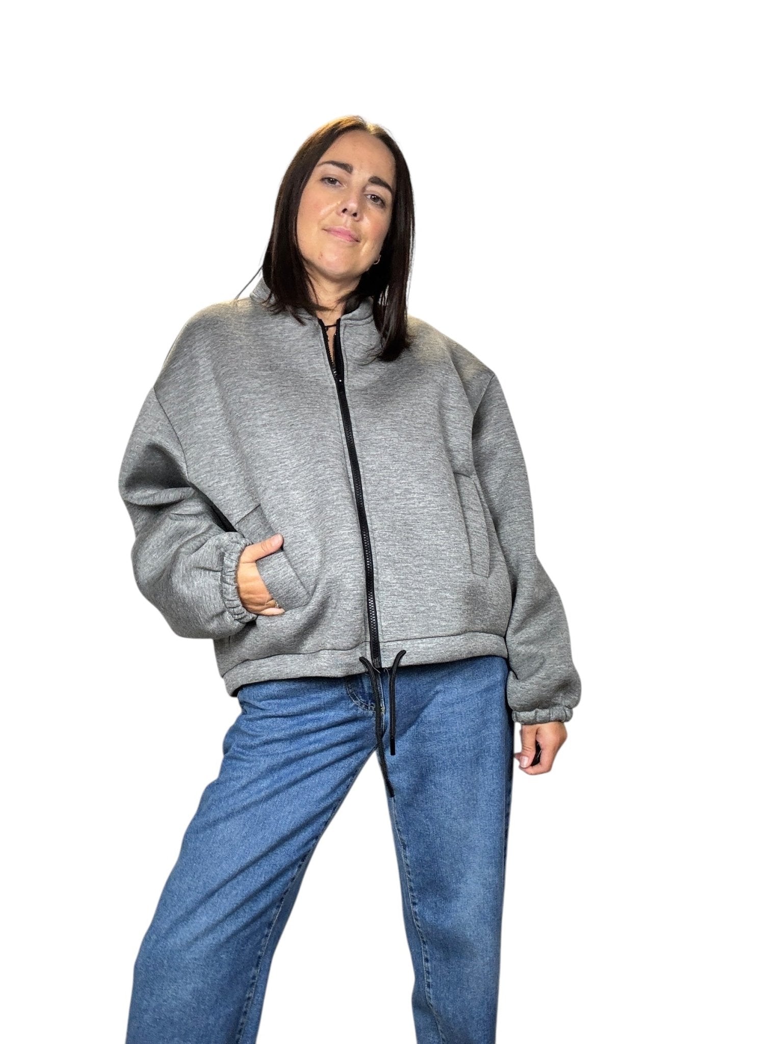 BOMBER IN NEOPRENE VICOLO - XE BLU ABBIGLIAMENTO