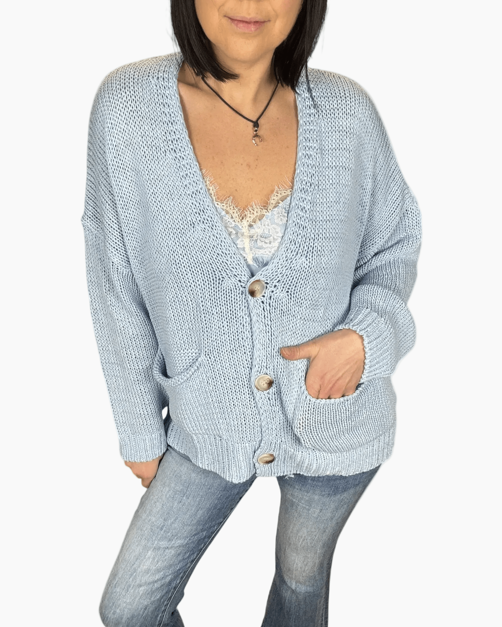 CARDIGAN OVER SUSY MIX - XE BLU ABBIGLIAMENTO