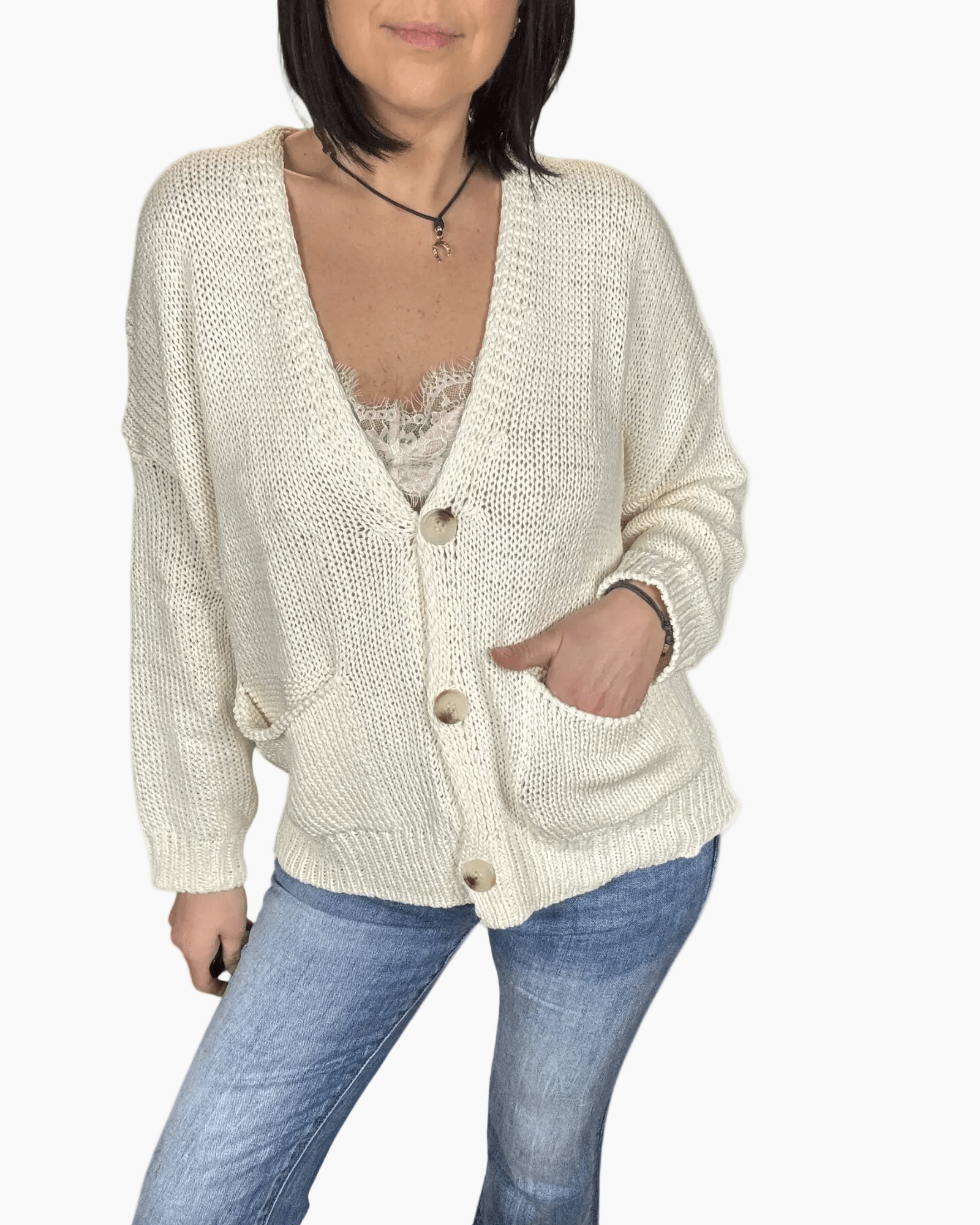 CARDIGAN OVER SUSY MIX - XE BLU ABBIGLIAMENTO