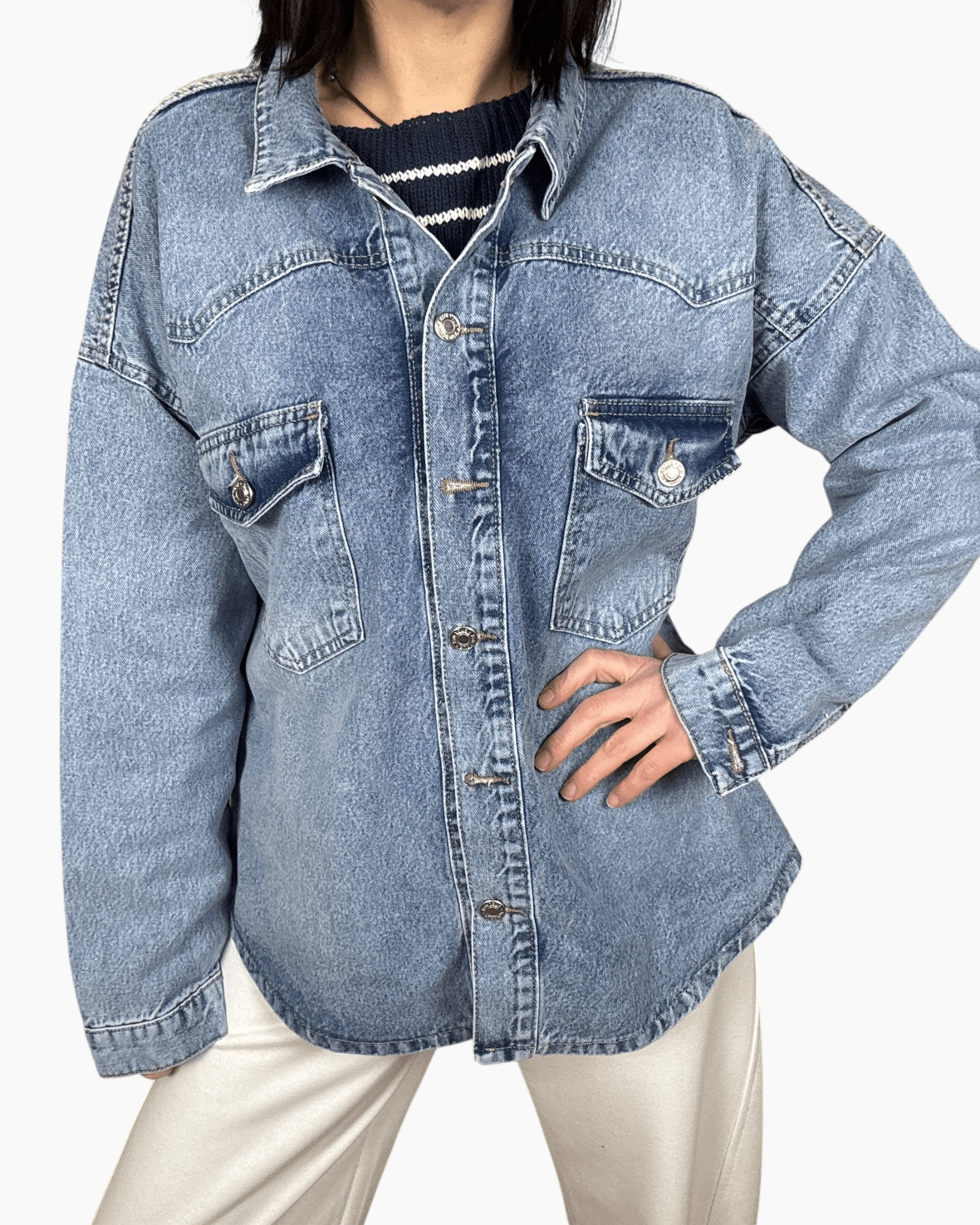 GIUBBINO IN JEANS SUSY MIX - XE BLU ABBIGLIAMENTO