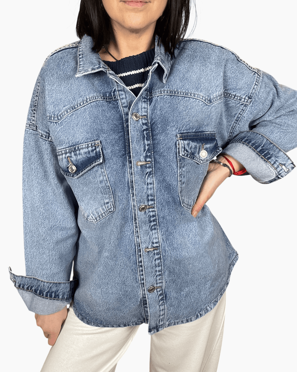 GIUBBINO IN JEANS SUSY MIX - XE BLU ABBIGLIAMENTO