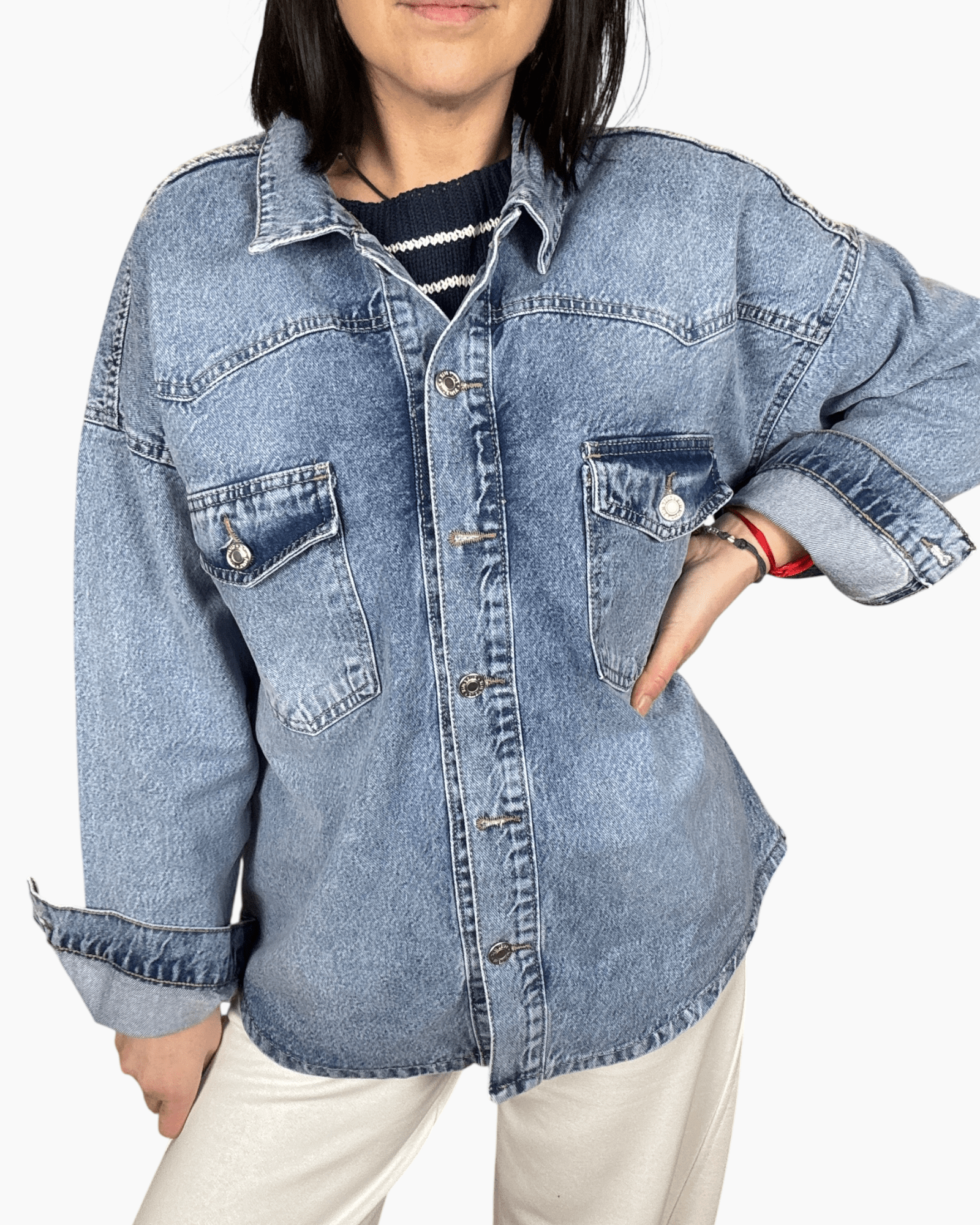 GIUBBINO IN JEANS SUSY MIX - XE BLU ABBIGLIAMENTO