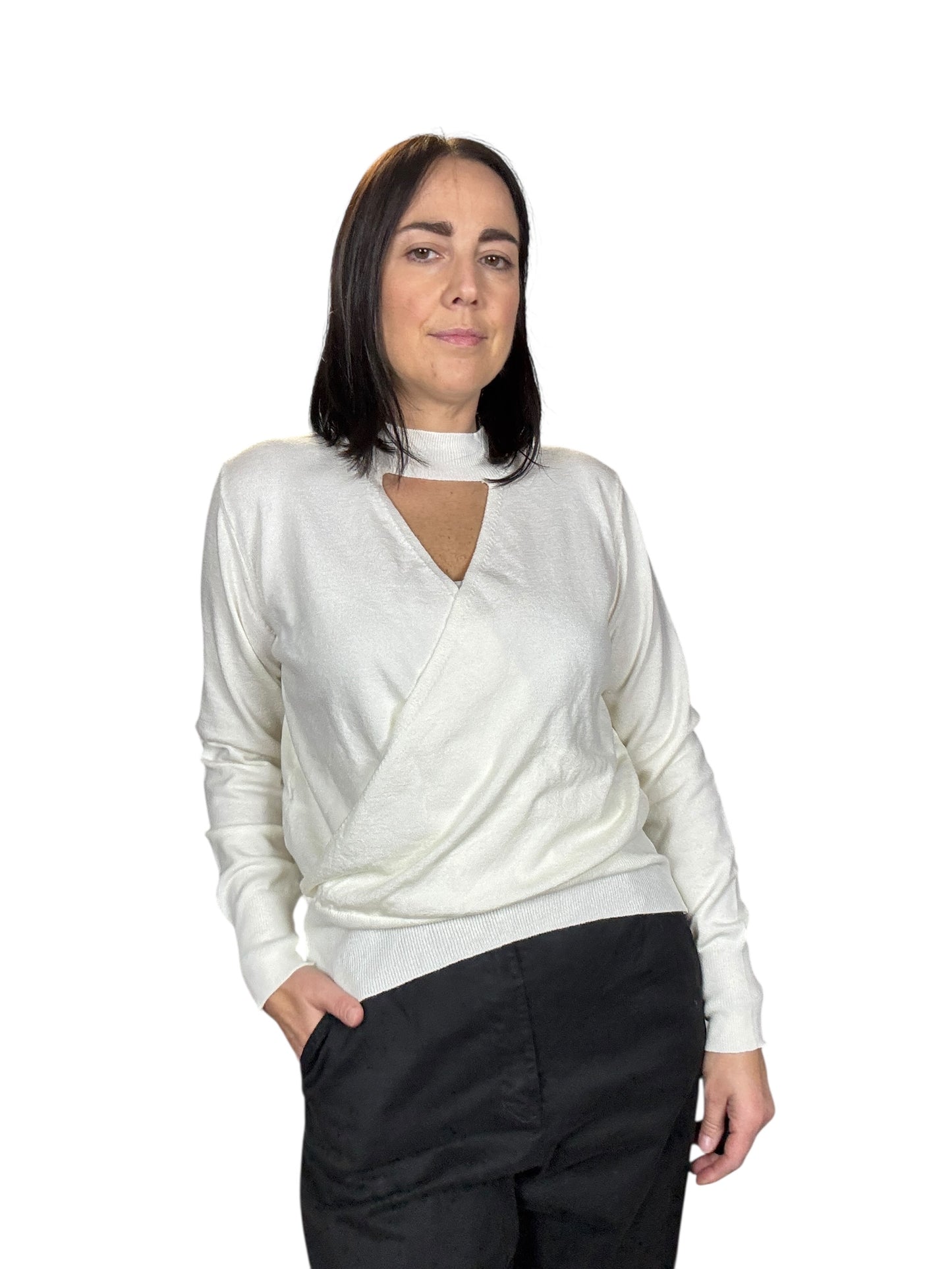 MAGLIA SCOLLO INCROCIATO MOTEL