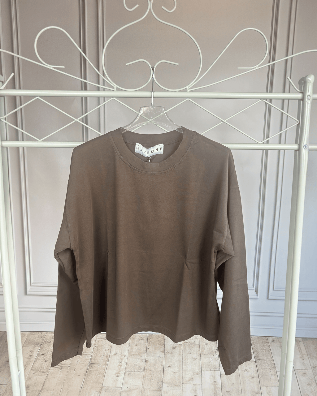 T - SHIRT BASIC A MANICA LUNGA HAVEONE - XE BLU ABBIGLIAMENTO