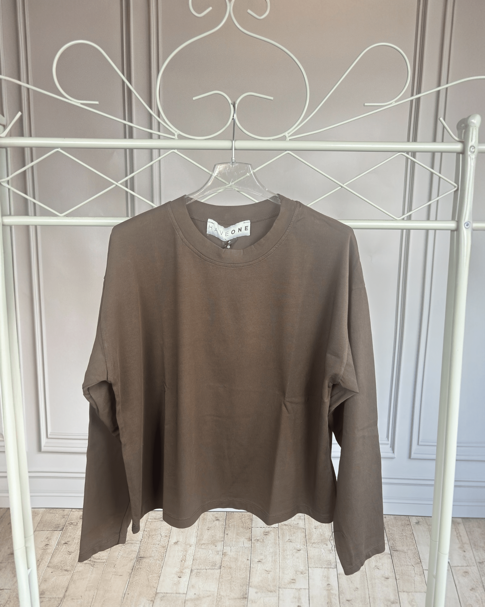 T - SHIRT BASIC A MANICA LUNGA HAVEONE - XE BLU ABBIGLIAMENTO