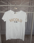 T - SHIRT LOGO A FIORI VICOLO - XE BLU ABBIGLIAMENTO