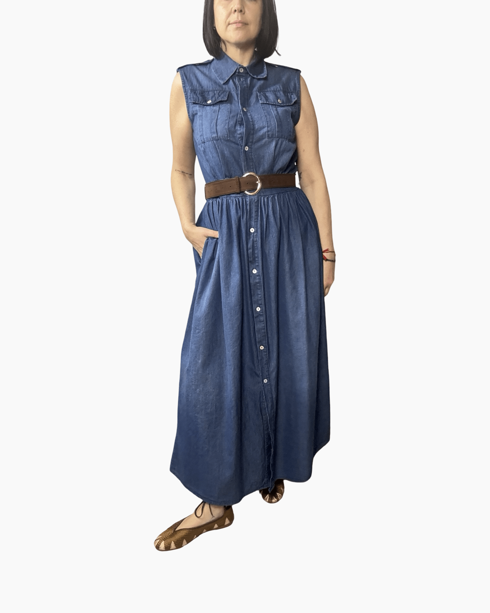ABITO A CHEMISIER IN CHAMBRAY SUSY MIX - XE BLU ABBIGLIAMENTO