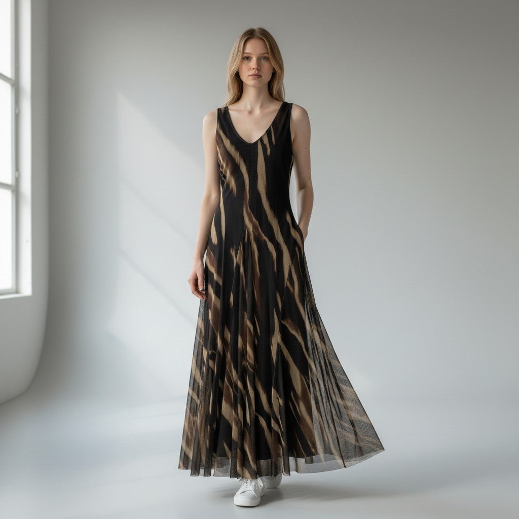 ABITO A FANTASIA IN TULLE SUSY MIX - XE BLU Abbigliamento Donna