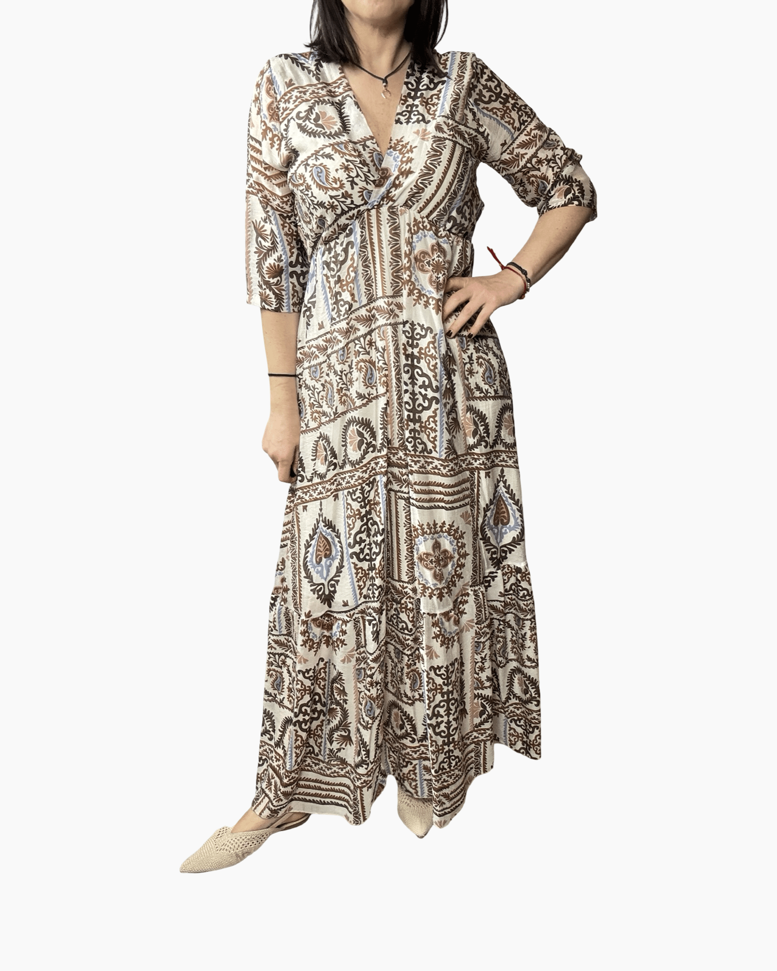 ABITO A FANTASIA TAGLIO IMPERO SUSY MIX - XE BLU ABBIGLIAMENTO