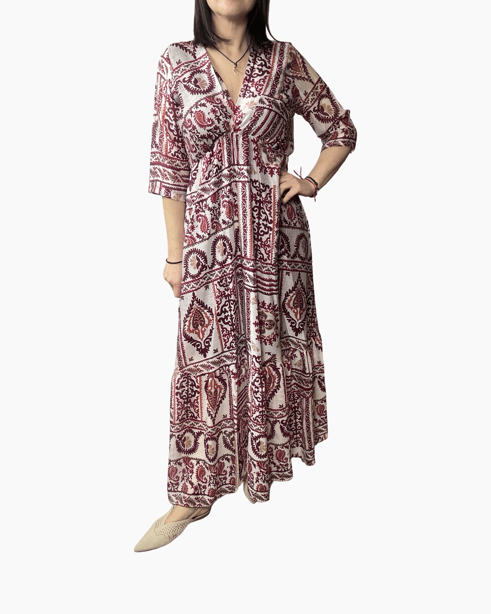 ABITO A FANTASIA TAGLIO IMPERO SUSY MIX - XE BLU ABBIGLIAMENTO