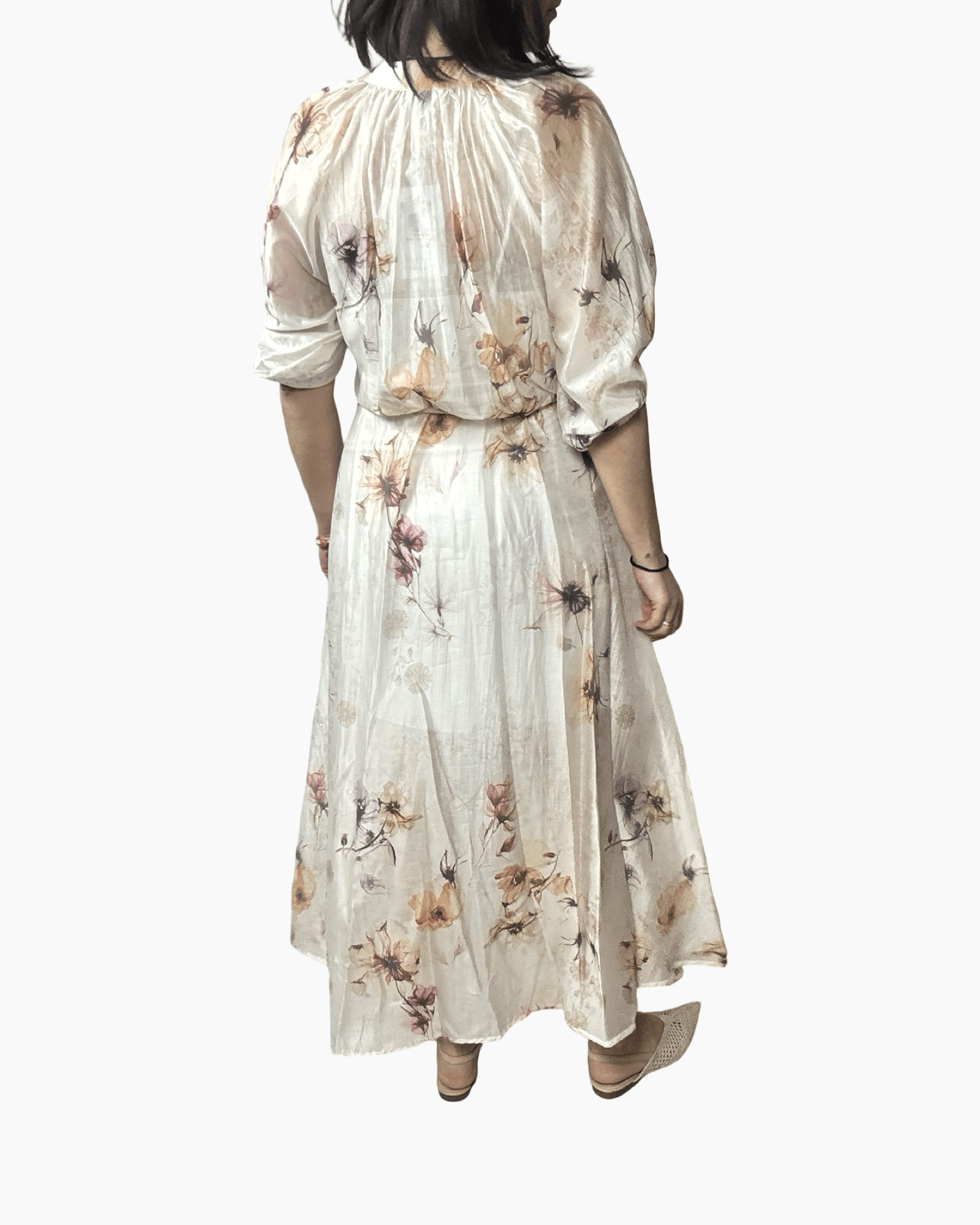ABITO A FIORI GRANDI SUSY MIX - XE BLU ABBIGLIAMENTO