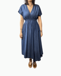 ABITO ASIMMETRICO IN CHAMBRAY SUSY MIX - XE BLU ABBIGLIAMENTO