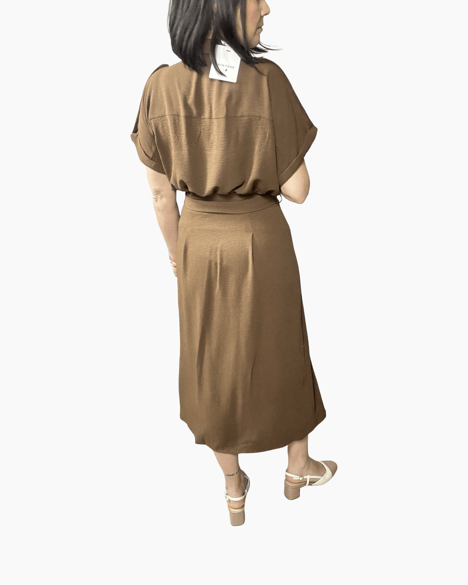 ABITO CON CINTURA SUSY MIX - XE BLU ABBIGLIAMENTO
