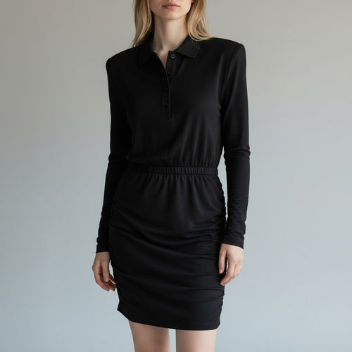 ABITO CON COLLETTO TENSIONE IN - XE BLU Abbigliamento Donna