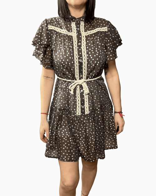 ABITO CORTO A POIS SUSY MIX - XE BLU ABBIGLIAMENTO
