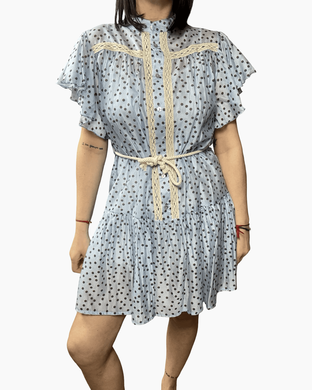 ABITO CORTO A POIS SUSY MIX - XE BLU ABBIGLIAMENTO